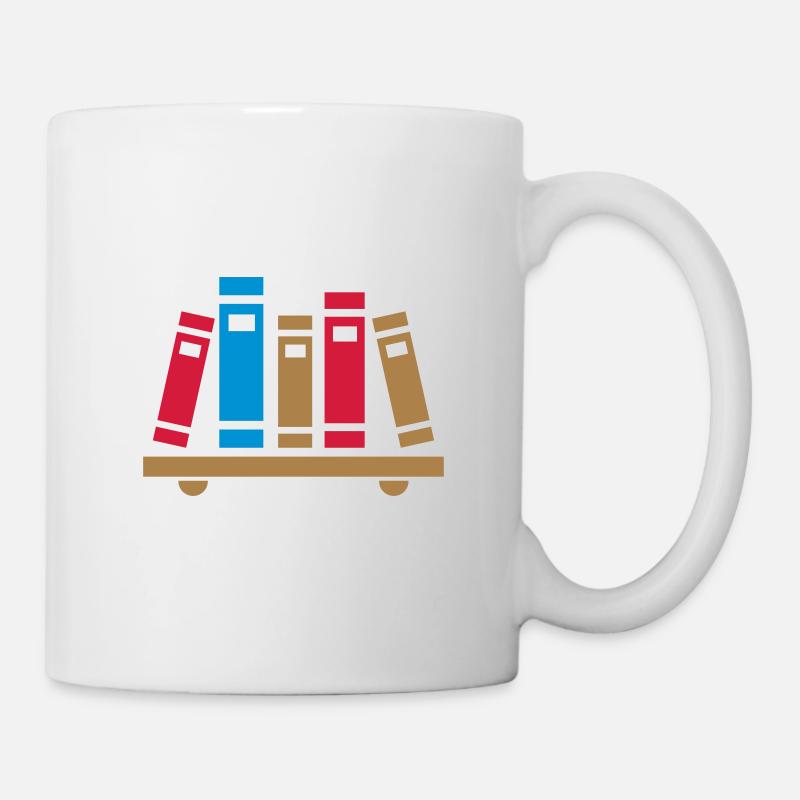 Bücher - Tasse - Weiß