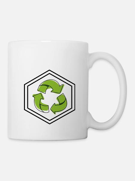 Recycling - Tasse - Weiß