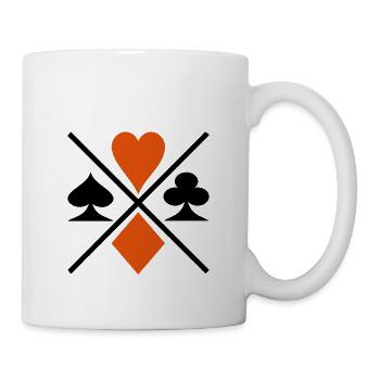 Cartes à jouer au poker - Mug blanc - blanc - Droite