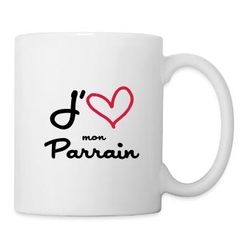 J'aime mon Parrain - Mug blanc - blanc - Droite