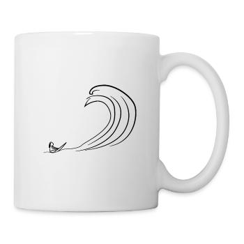 Surfer wave - Mug - white - Right