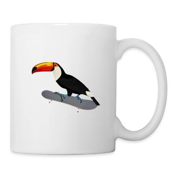 Toucan Skateboard Bird Skating Funny Animal - Mug - white - Right