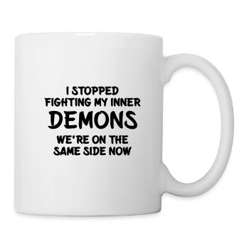J’ai arrêté de combattre mes démons intérieurs - Mug blanc - blanc - Droite