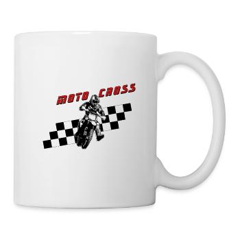 Course de motocross - Mug blanc - blanc - Droite