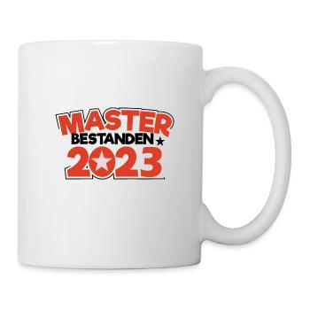 Master 2023 Abschluss Promotion Sponsion Uni - Tasse - Weiß - Rechts