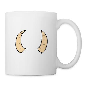 horn hörner symbol gelb - Tasse - Weiß - Rechts
