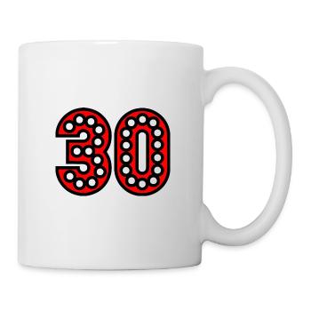 30. 30 ANS. 30e ANNIVERSAIRE. ANNIVERSAIRE 30 ANS. - Mug blanc - blanc - Droite