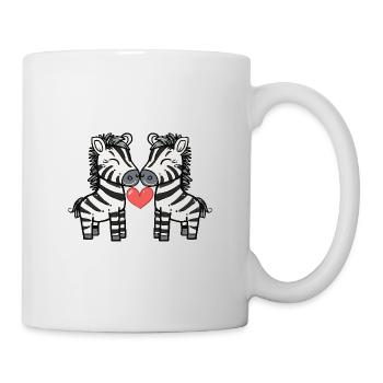 Zebra Couple Valentine's Day - Mug - white - Right