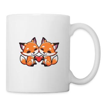 Fox Couple Valentine's Day - Mug - white - Right