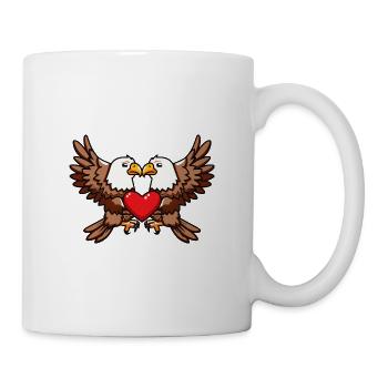 Couple d’aigles Saint-Valentin - Mug blanc - blanc - Droite