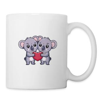 Koala Paar Valentinstag - Tasse - Weiß - Rechts