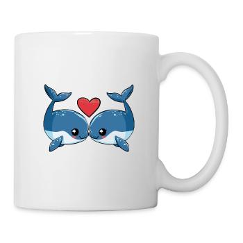 Wal Paar Valentinstag - Tasse - Weiß - Rechts