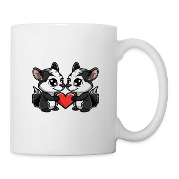 Stinktier Paar Valentinstag - Tasse - Weiß - Rechts