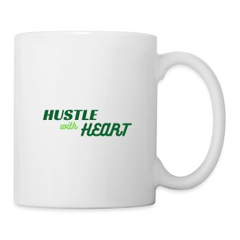 Hustle with Heart (green) - Tasse - Weiß - Rechts