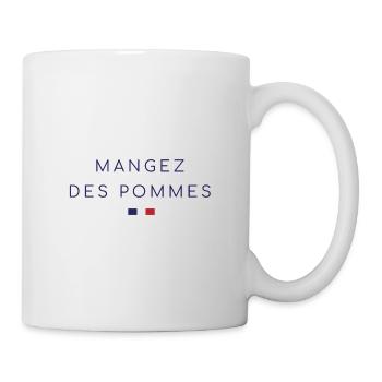 Mangez des pommes - Mug blanc - blanc - Droite