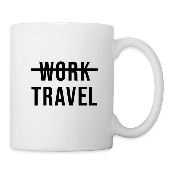 Voyage de travail - Typographie sabbatique de travail de voyage - Mug blanc - blanc - Droite