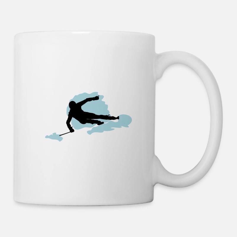 skieur - Mug blanc - blanc