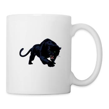 Schwarzer Panther oder Jaguar Wildkatze - Tasse - Weiß - Rechts