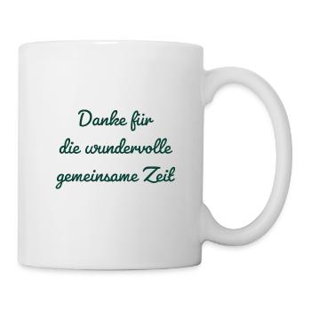 Danke für die wundervolle gemeinsame Zeit - Tasse - Weiß - Rechts