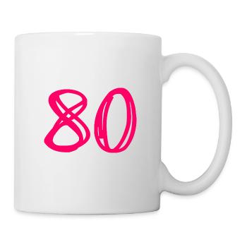 80 YEARS. 80TH ANNIVERSARY. BIRTHDAY 80 YEARS. 80 - Mug - white - Right