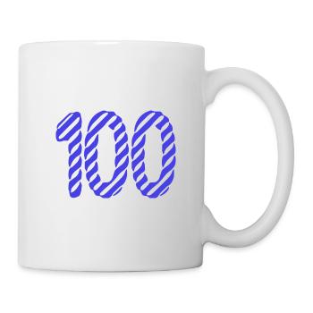 100. 100 ANS. 100e ANNIVERSAIRE. ANNIVERSAIRE 100 - Mug blanc - blanc - Droite