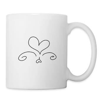 Herz Liebe Symbol - Tasse - Weiß - Rechts