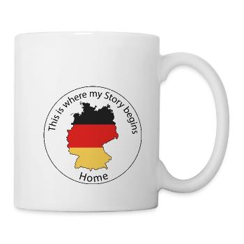 This is where my story begins - Deutschland - Tasse - Weiß - Rechts