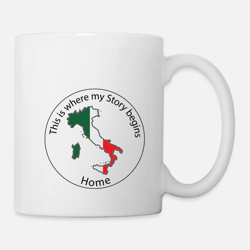C’est là que mon histoire commence - Italie - Mug blanc - blanc