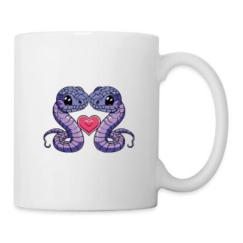 Serpent Cobra Couple Saint Valentin - Mug blanc - blanc - Droite