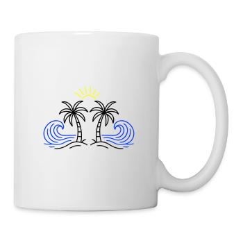 Ile Mer Soleil - Mug blanc - blanc - Droite