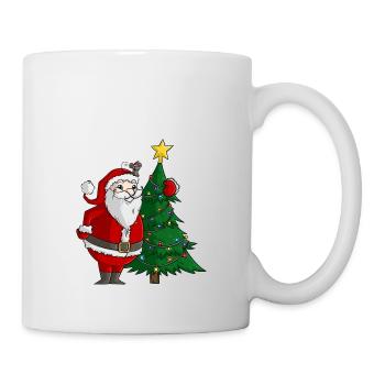 bande dessinée mignonne Père Noël - Mug blanc - blanc - Droite