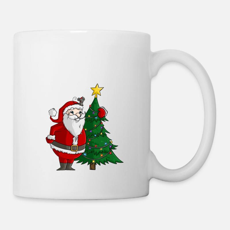 Niedlicher Comic Weihnachtsmann - Tasse - Weiß