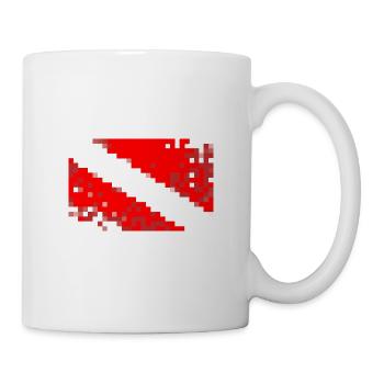SCUBA DIVE FLAG / Diving / Tauchen / busseig / Diving - Mug - white - Right