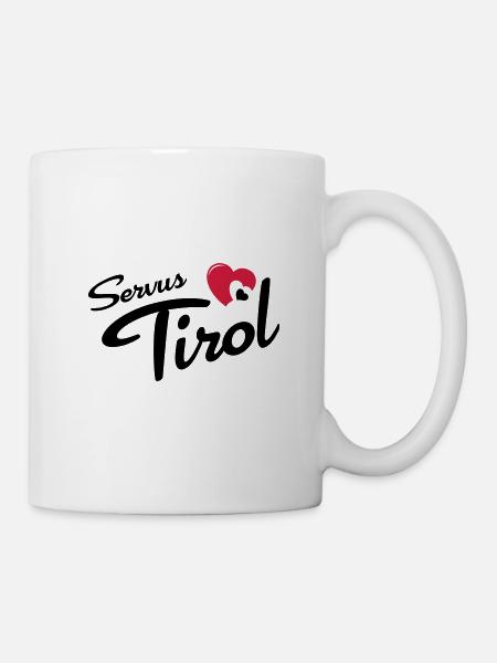 Servus Tyrol with heart - Mug - white