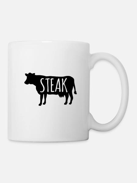 Steak - Tasse - Weiß