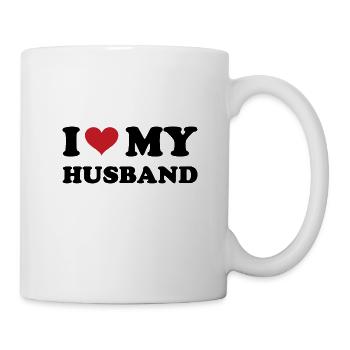 Je coeur mon mari - Mug blanc - blanc - Droite