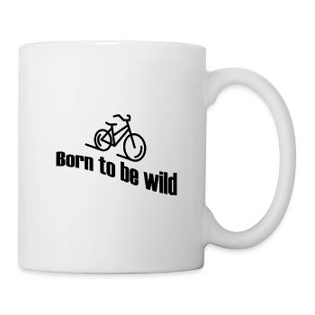 Born cyclist - Mug - white - Right