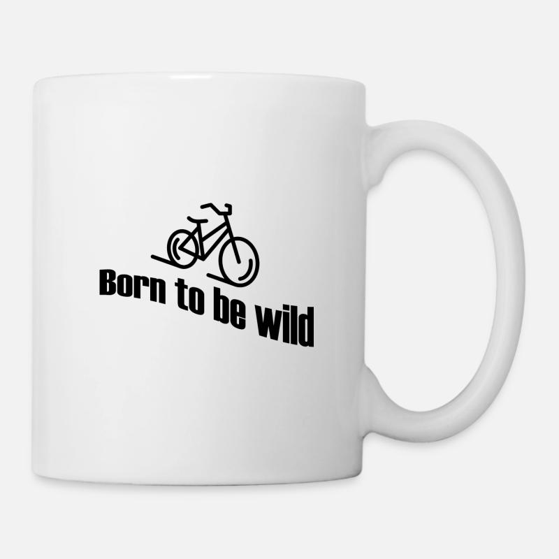 Geborener Radfahrer - Tasse - Weiß