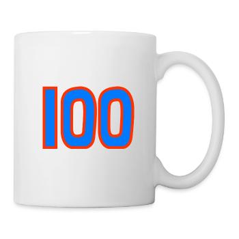 100. 100 YEARS. 100th ANNIVERSARY. 100 BIRTHDAY - Mug - white - Right