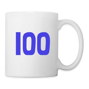 100. 100 JAHRE. 100-JÄHRIGES JUBILÄUM. 100. GEBURTSTAG - Tasse - Weiß - Rechts