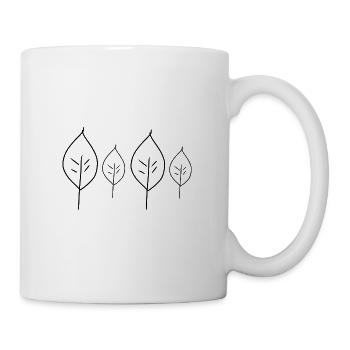 Blätter Blatt pflanzen symbol - Tasse - Weiß - Rechts