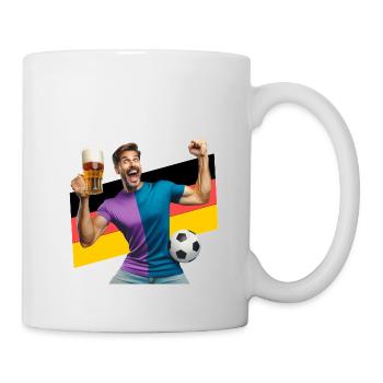 Deutsche Fußball Fans - Tasse - Weiß - Rechts