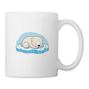 Ours polaire endormi - Mug blanc - blanc - Droite