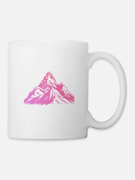 Berge Mountains - Tasse - Weiß