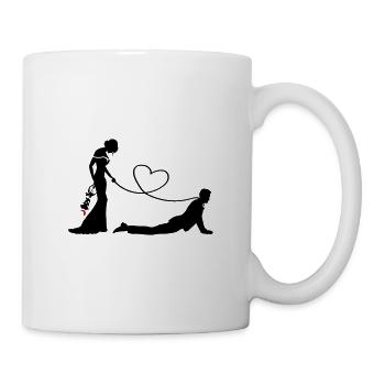 Mariage Jeunes mariés Lin Coeur - Mug blanc - blanc - Droite
