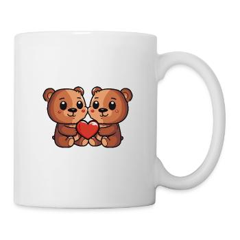 Bär Paar Valentinstag - Tasse - Weiß - Rechts