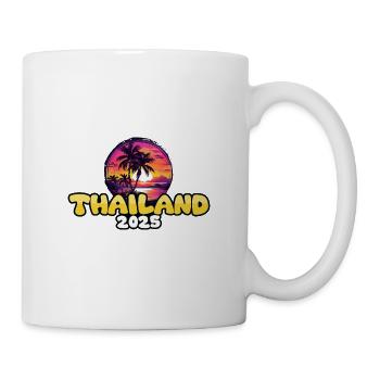 Thailand 2025 Palmen Bunt - Tasse - Weiß - Rechts