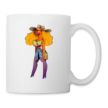 Frau - Tasse - Weiß - Rechts