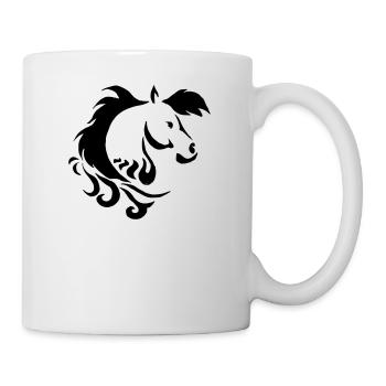Tribal Pony Horse Design Pride Gift Funny Cute - Mug - white - Right