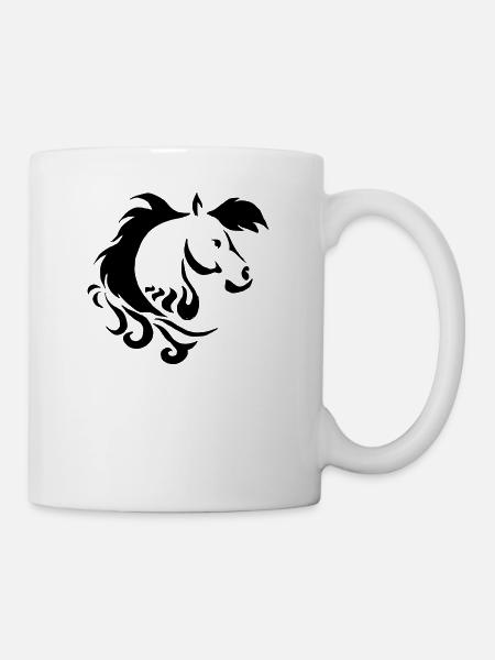 Tribal Pony Horse Design Pride Gift Grappig Schattig - Mok - wit